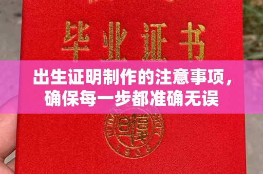 景德镇出生证明制作的注意事项，确保每一步都准确无误